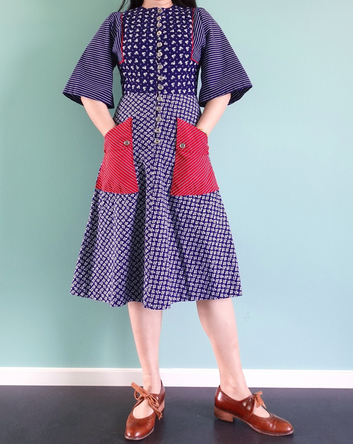 Blue Cotton dress S/M