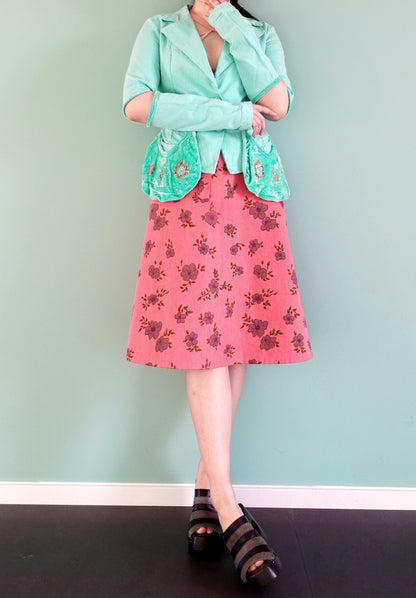 Red cotton wrap up skirt