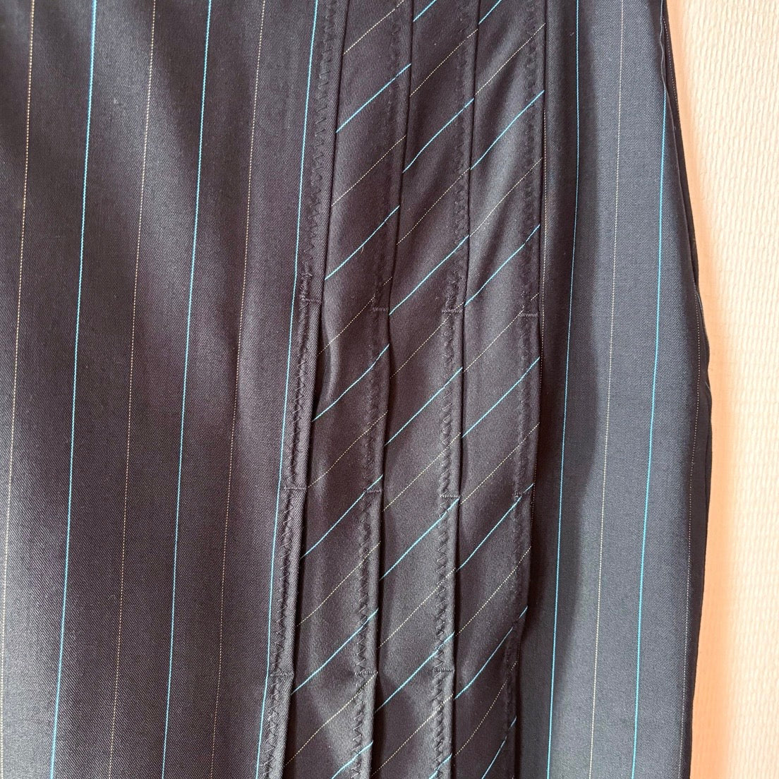 Ivo Nikkolo Virgin Wool Pinstripe Skirt Suit Set M/L