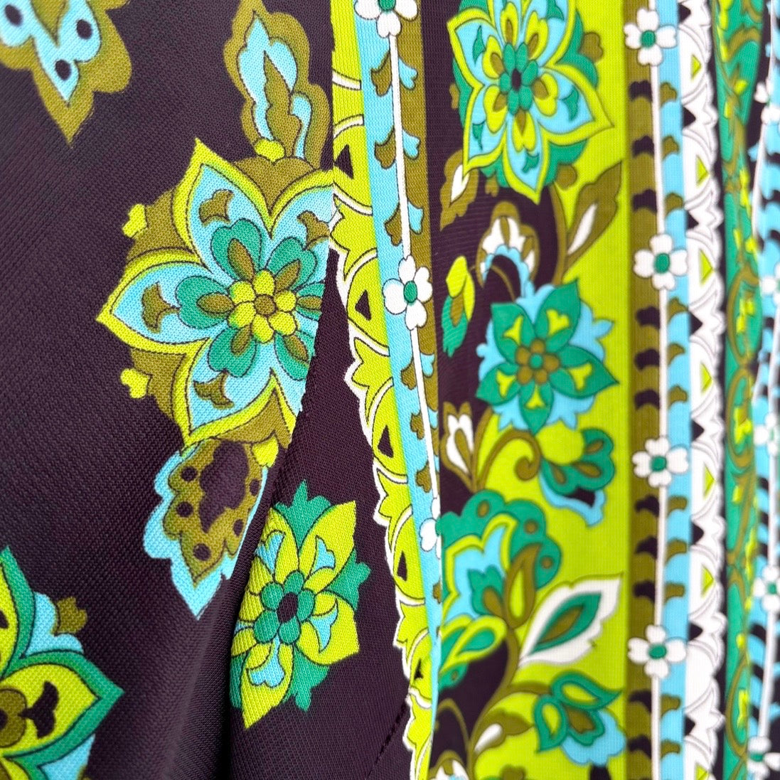 Retro Boho Folk Print Maxi Dress
