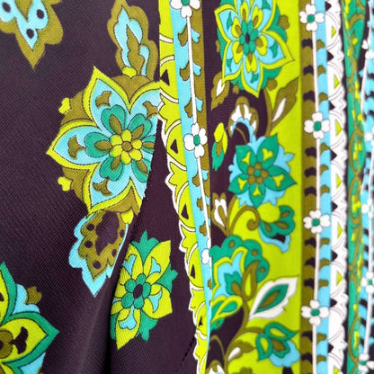 Retro Boho Folk Print Maxi Dress