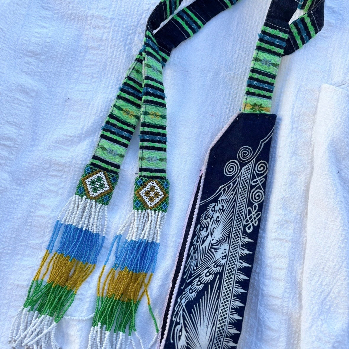 Chinese traditional Miao belt Green