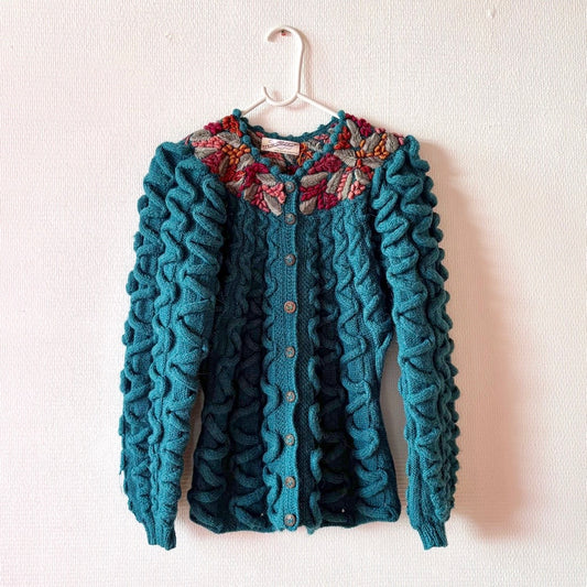 Handmade Wolkenstricker Textured Knit Sweater
