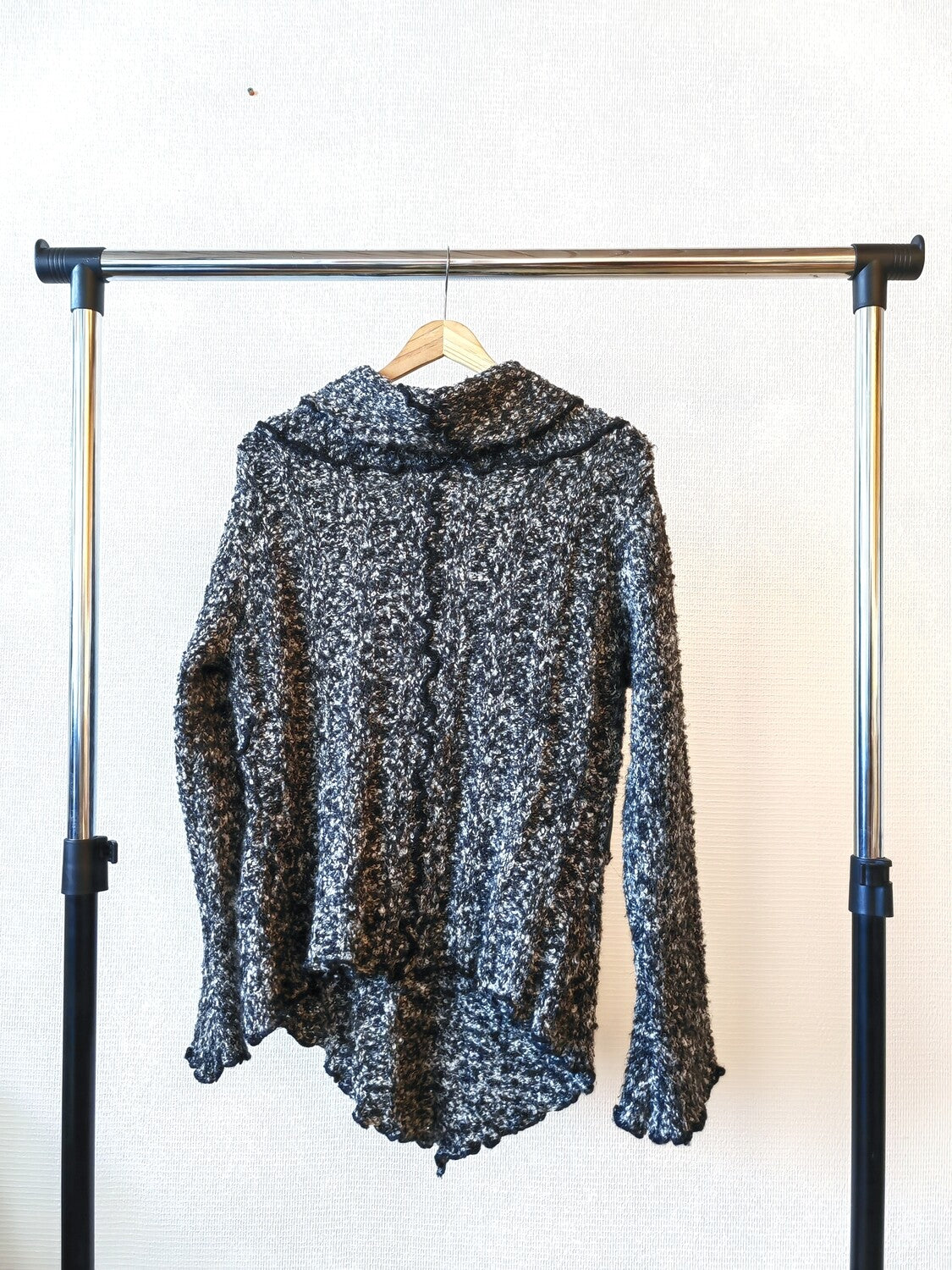 Black and grey asymmetry sweater M