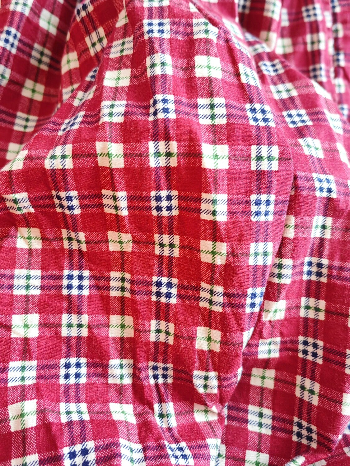 Vintage red check skirt M