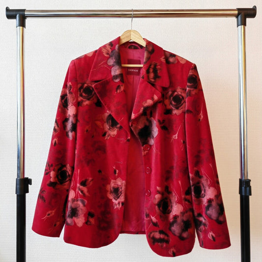 Retro dark red blazer L