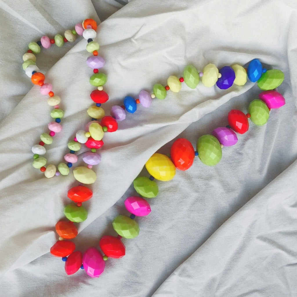 Rainbow candy color necklace