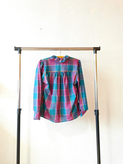 Retro ruffle collar shirt S/M