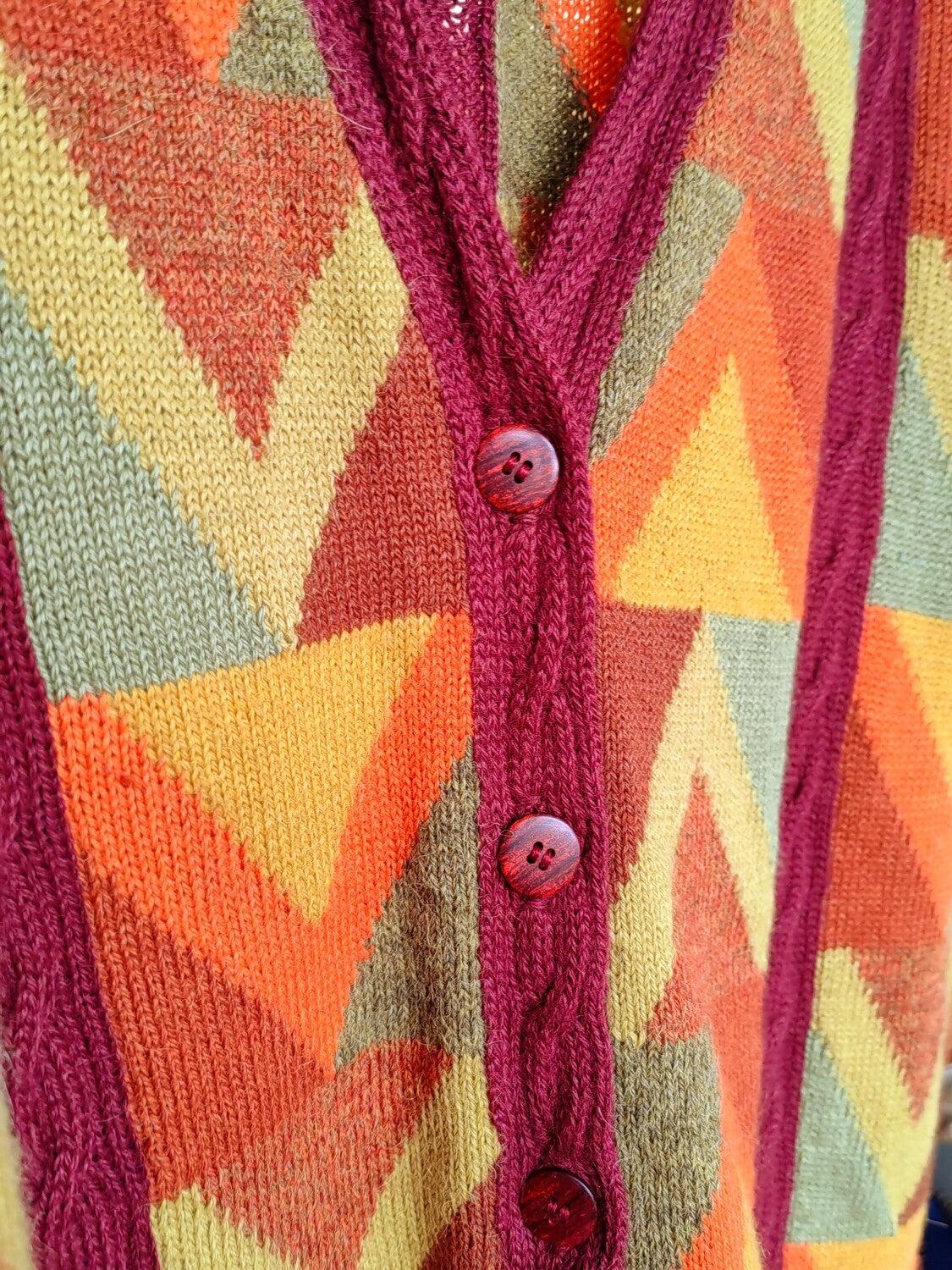 Colorful vintage cardigan M