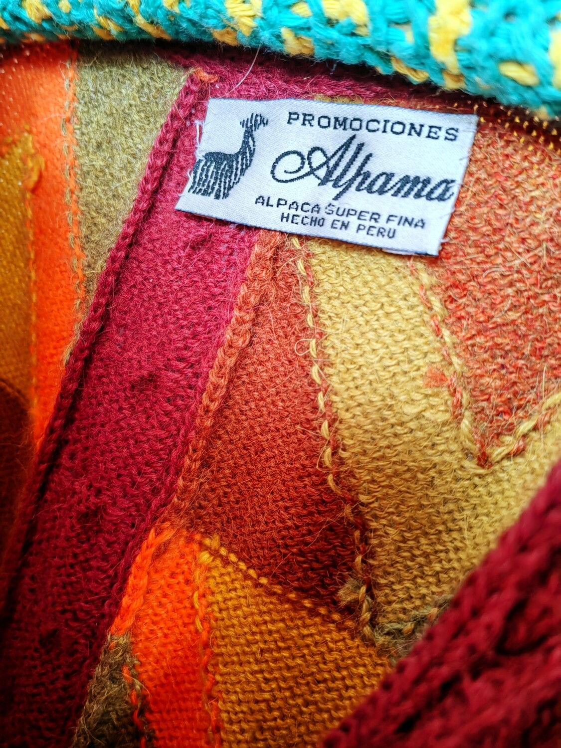 Colorful vintage cardigan M