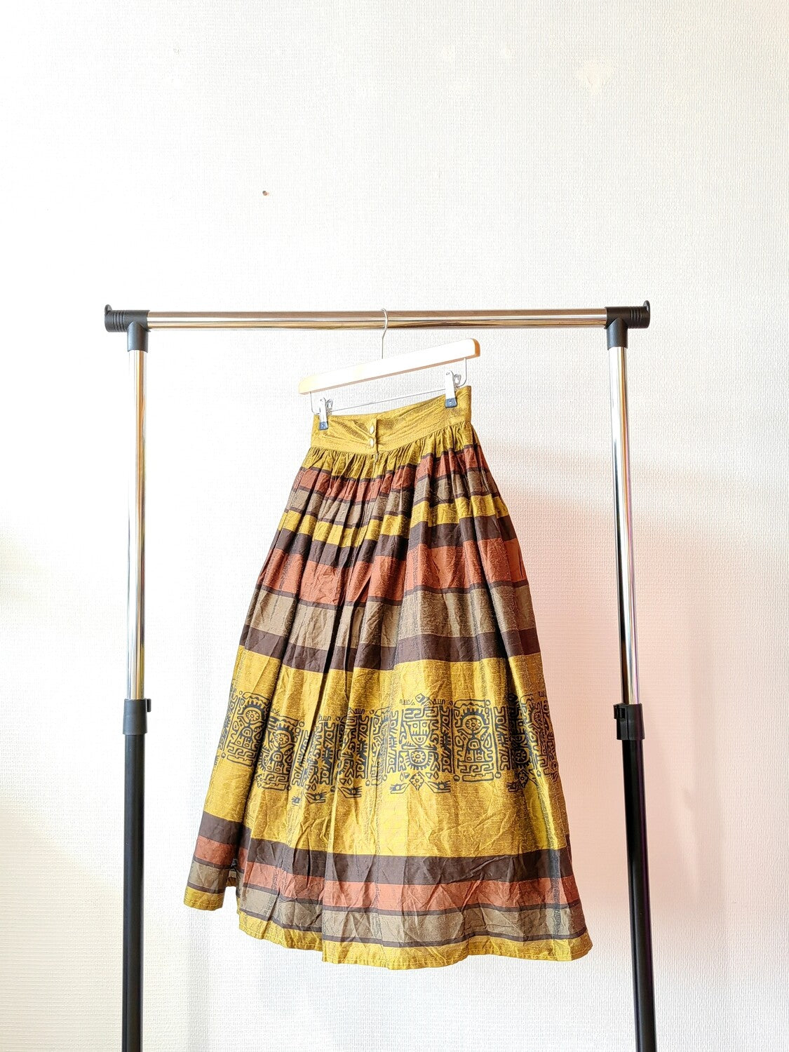 Brown full circle skirt M/L