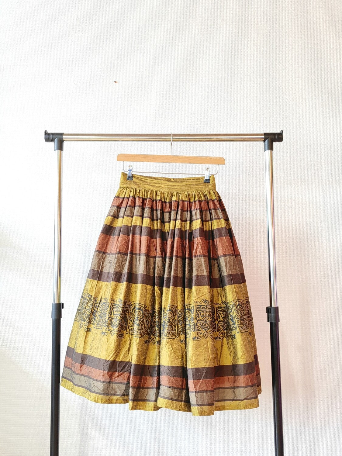 Brown full circle skirt M/L