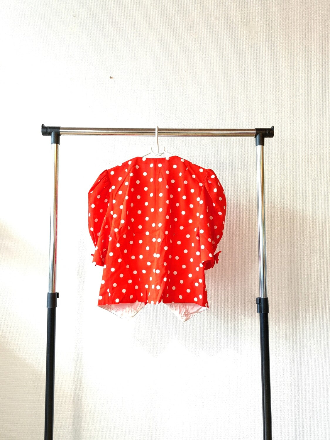 Polka dot red top M