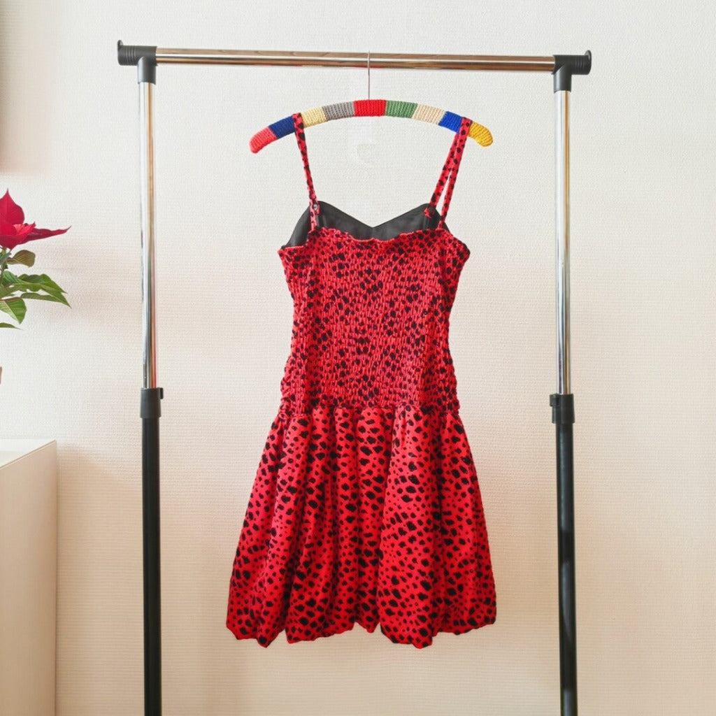 80s Red Party Dress M