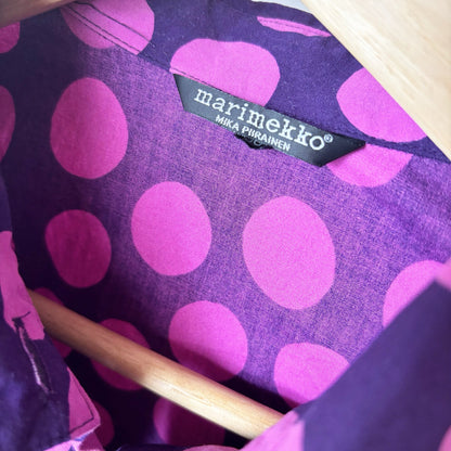 Marimekko purple dot blouse S