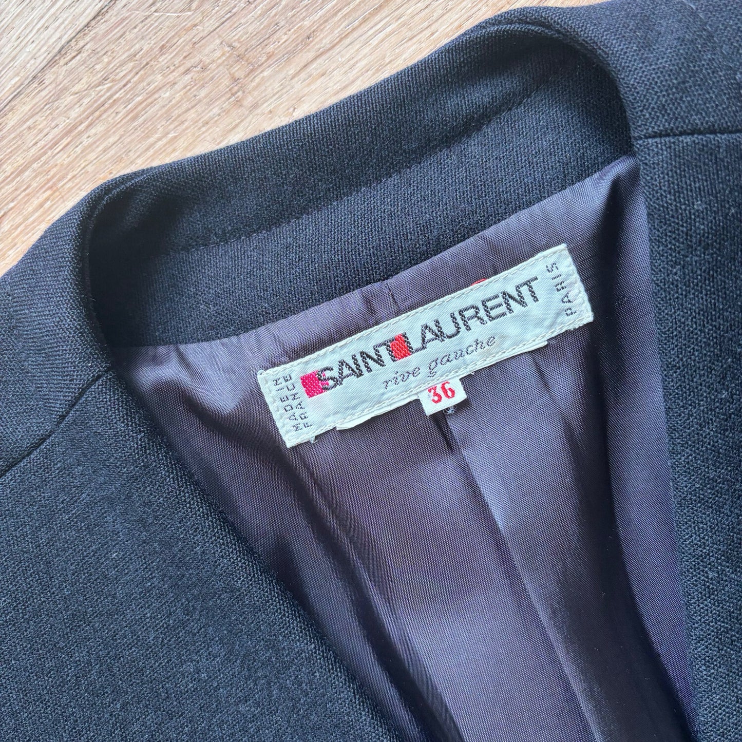 Yves Saint Laurent Rive Gauche Black Blazer S/XS