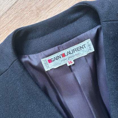 Yves Saint Laurent Rive Gauche Black Blazer S/XS