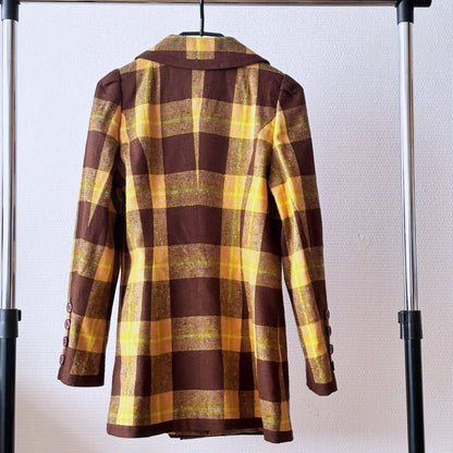 Retro Yellow Plaid Jacket S/XS