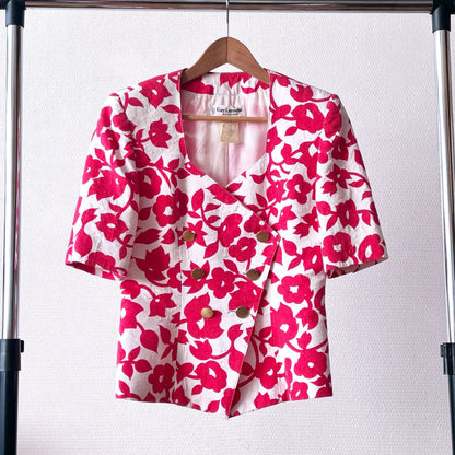 Vintage Guy Laroche red flower set S/XS