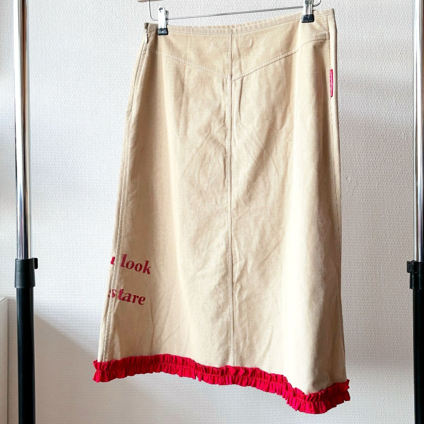 Cream Red Unique skirt