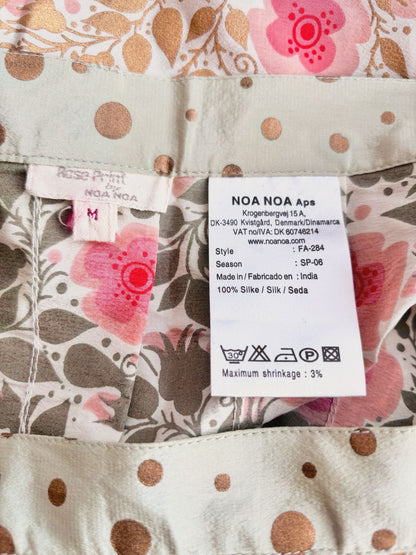 Noa Noa Silk Flower Wrap Up skirt