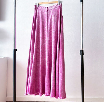 Y2K Pink Denim Maxi Skirt M/S