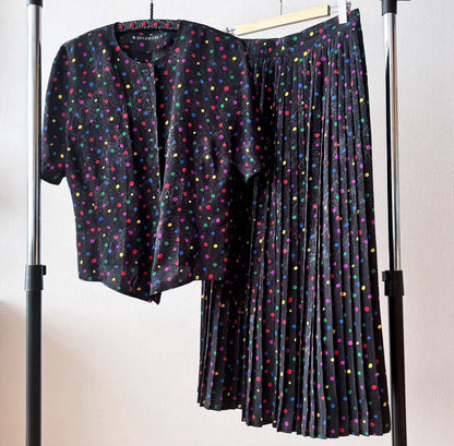 Retro Black Polka Dot Set S/M