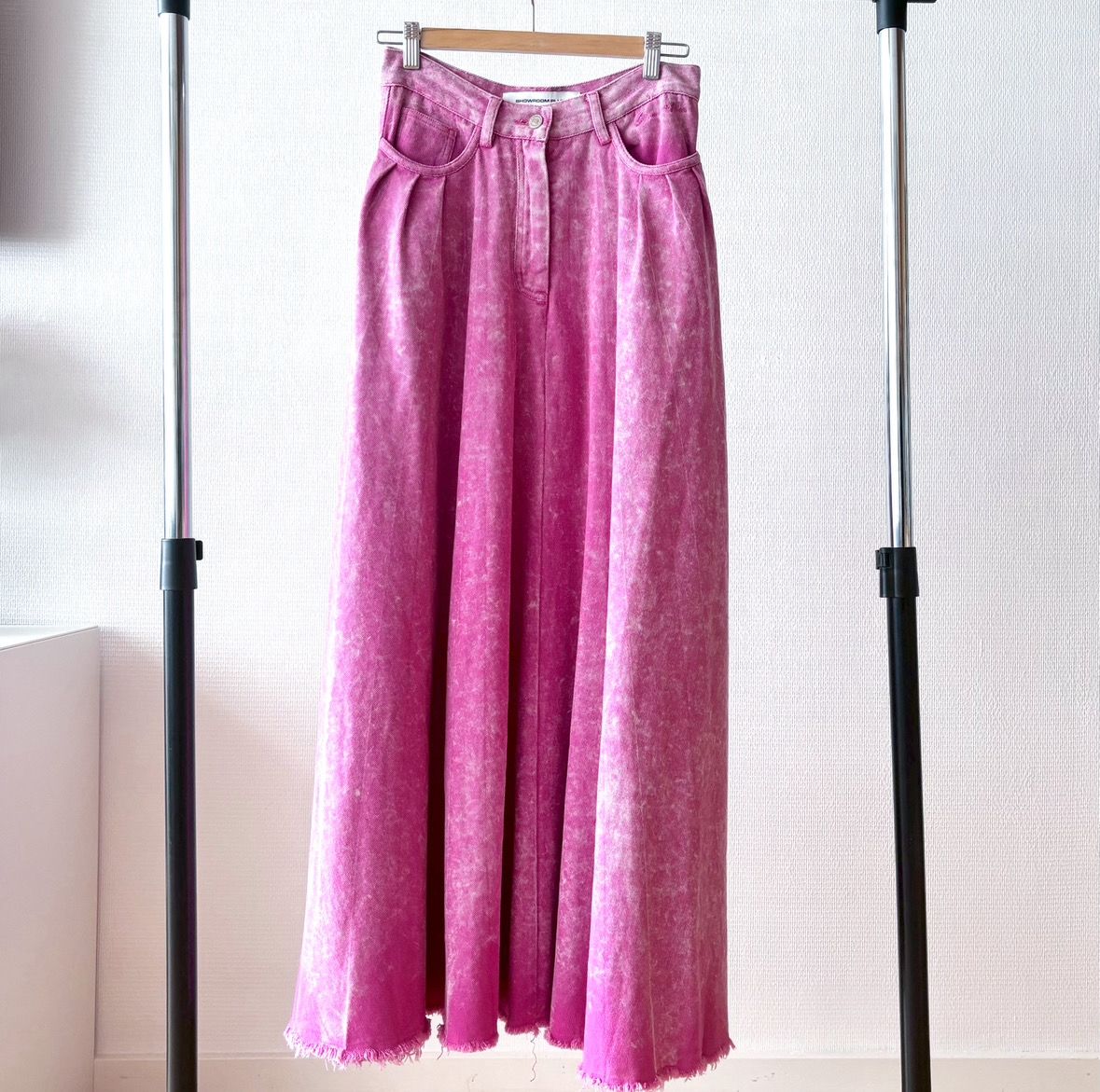 Y2K Pink Denim Maxi Skirt M/S