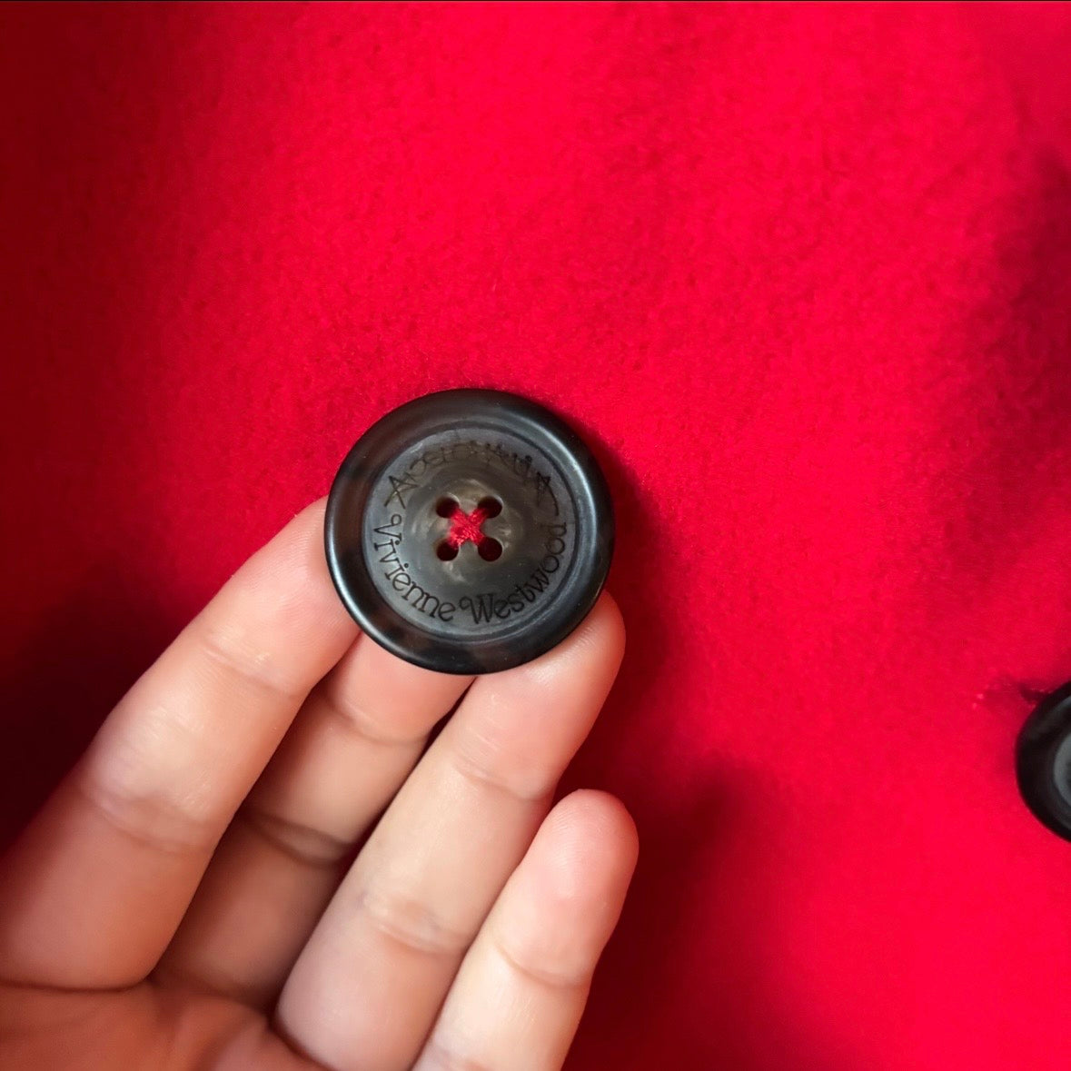 Vivienne Westwood Red Heart Collar Coat