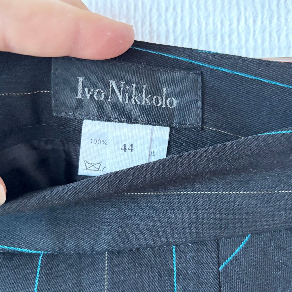 Ivo Nikkolo Virgin Wool Pinstripe Skirt Suit Set M/L