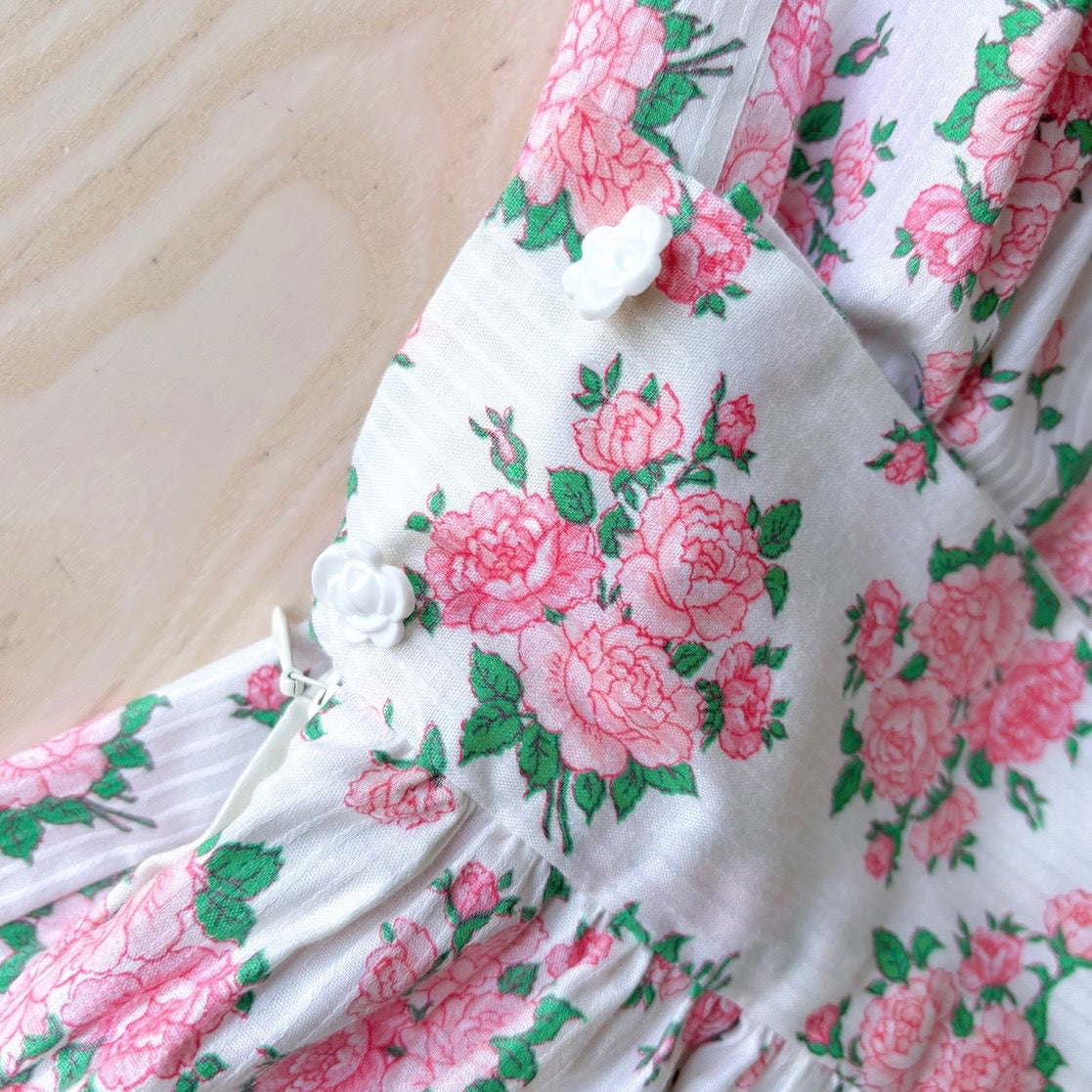 Vintage Floral Cotton Two-Piece Set