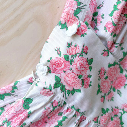 Vintage Floral Cotton Two-Piece Set
