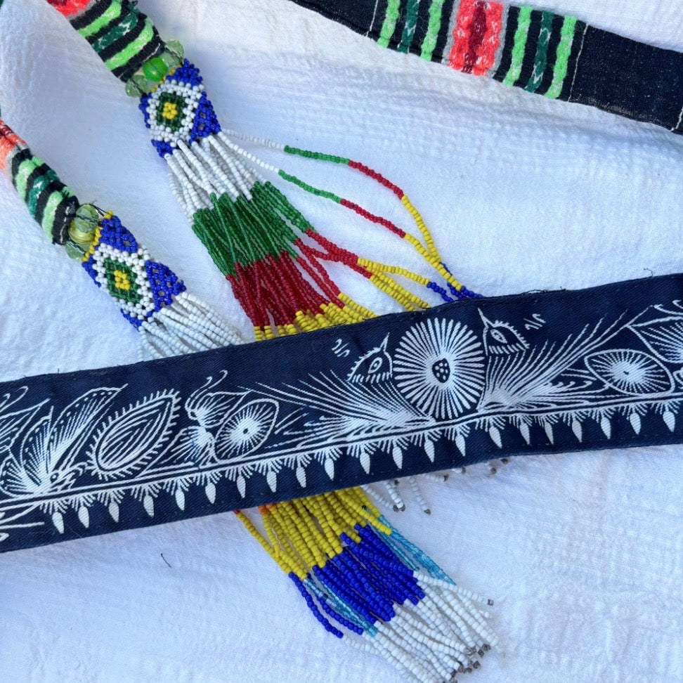 Chinese traditional Miao belt Red