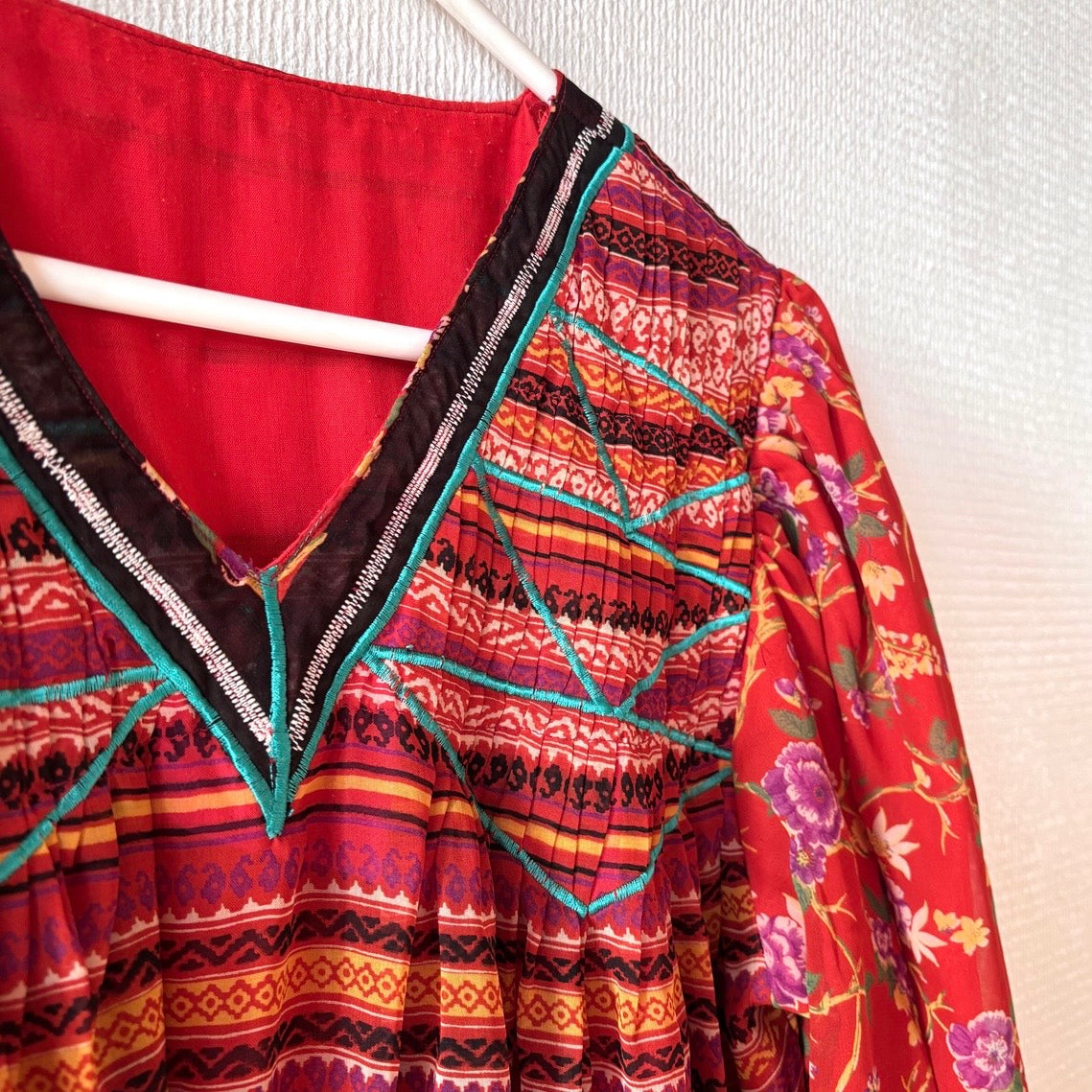 Retro Floral Soft Dress M