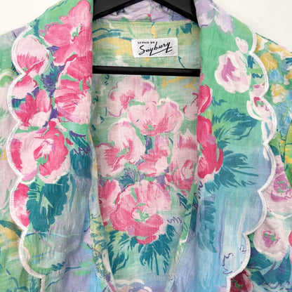 Watercolor Floral Robe L