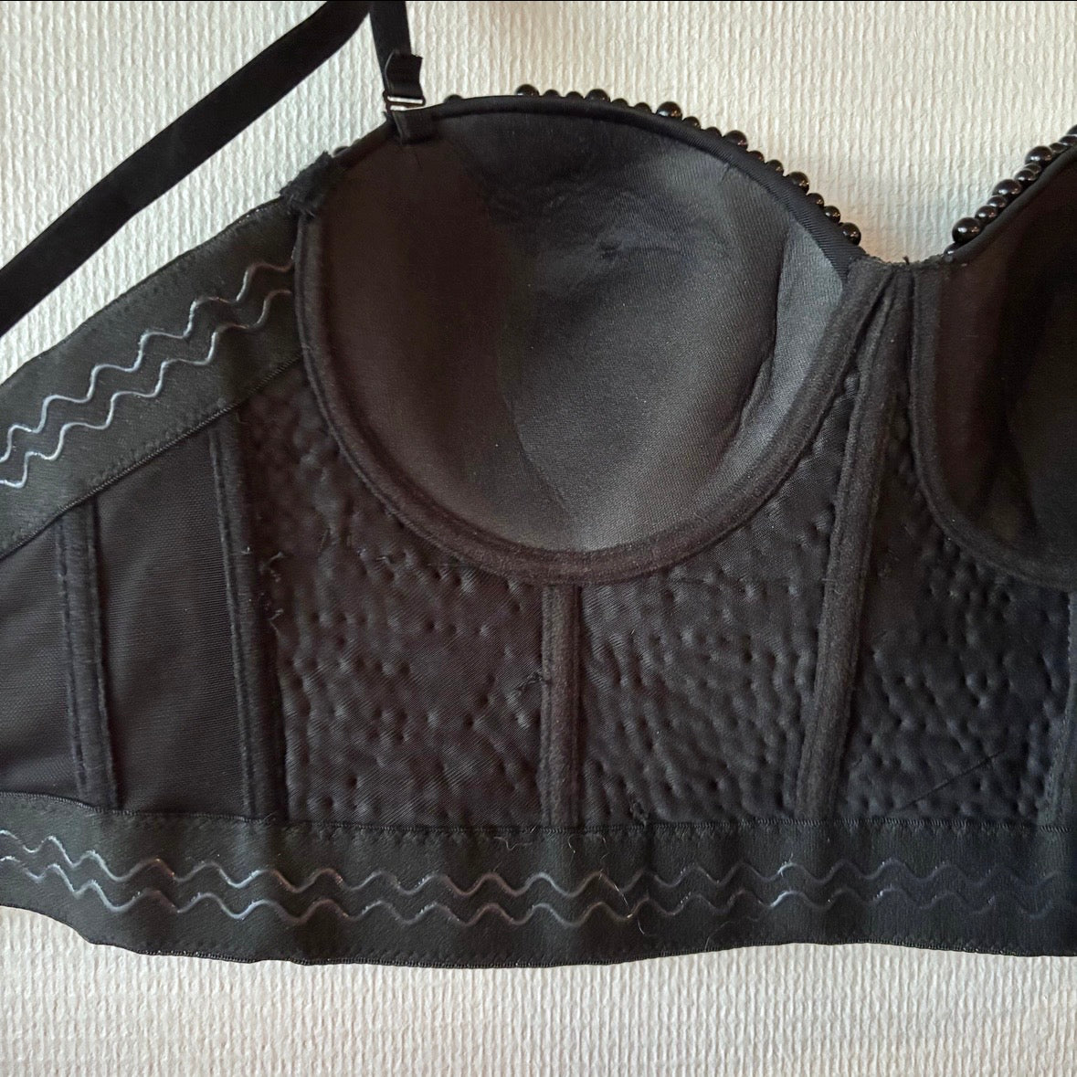 Y2K Beaded Corset Top M