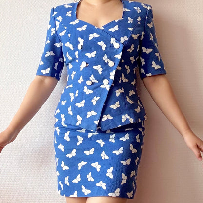 Vintage Guy Laroche Boutique Paris Butterfly Suit Set S/M
