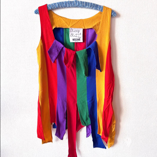 Vintage Moschino Rainbow top S/XS