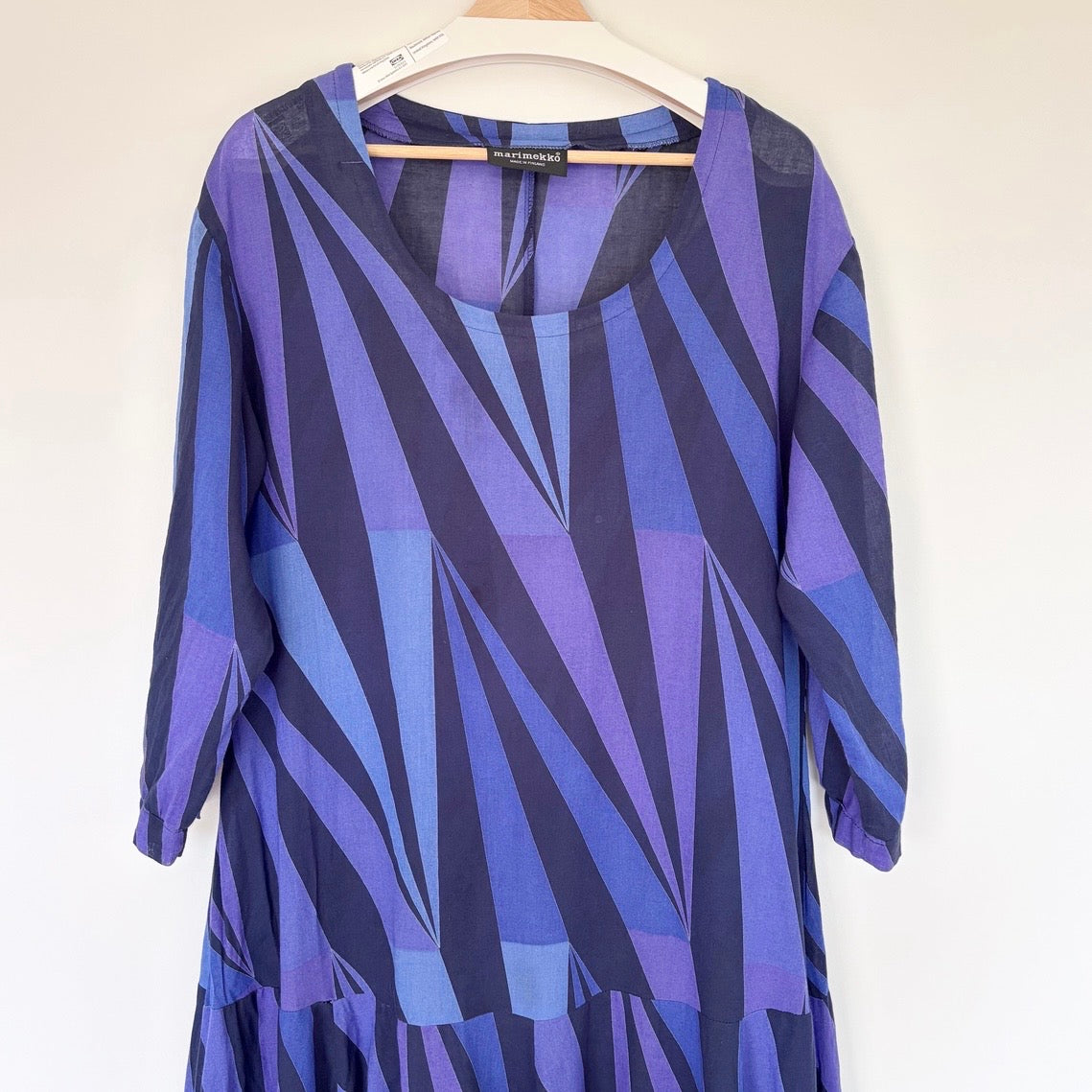 Vintage Marimekko Geometric Cotton Dress M/L