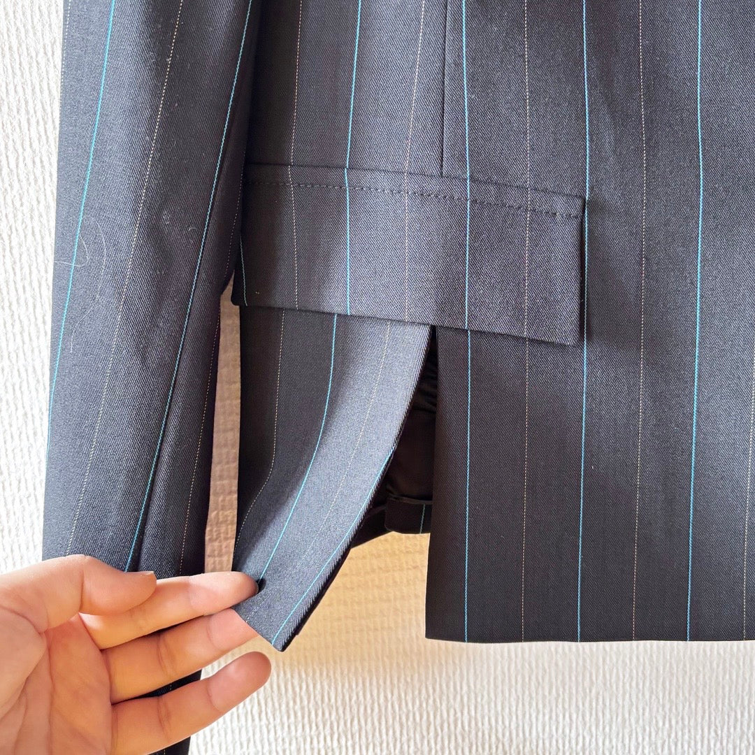 Ivo Nikkolo Virgin Wool Pinstripe Skirt Suit Set M/L
