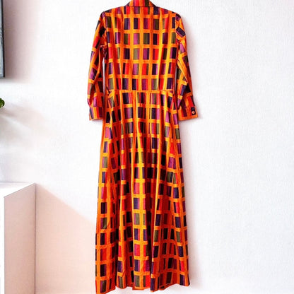 back view of marimekko vintage 1975 dress