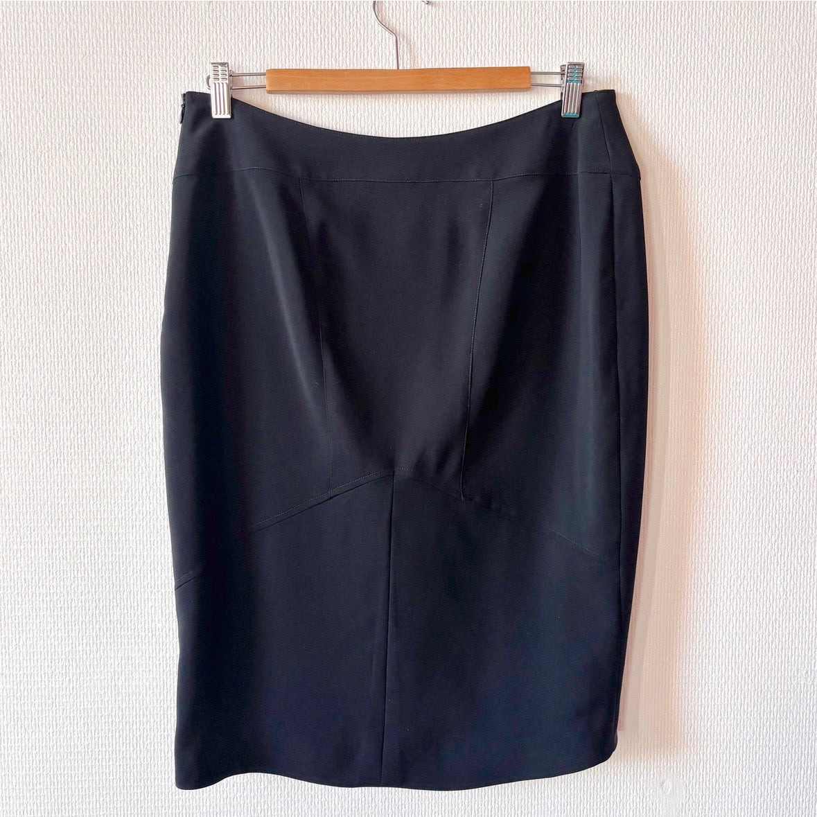 Vintage Thierry Mugler Black Sculpted Pencil Skirt L
