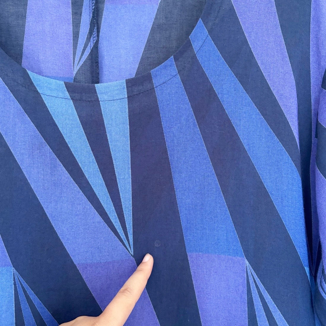 Vintage Marimekko Geometric Cotton Dress M/L