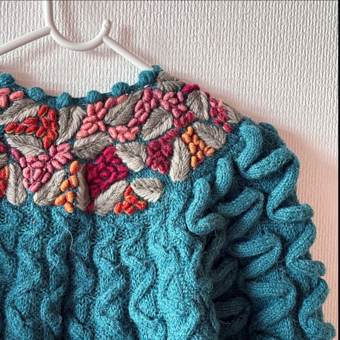 Handmade Wolkenstricker Textured Knit Sweater