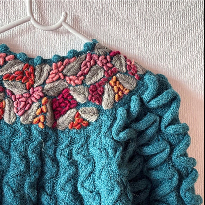 Handmade Wolkenstricker Textured Knit Sweater