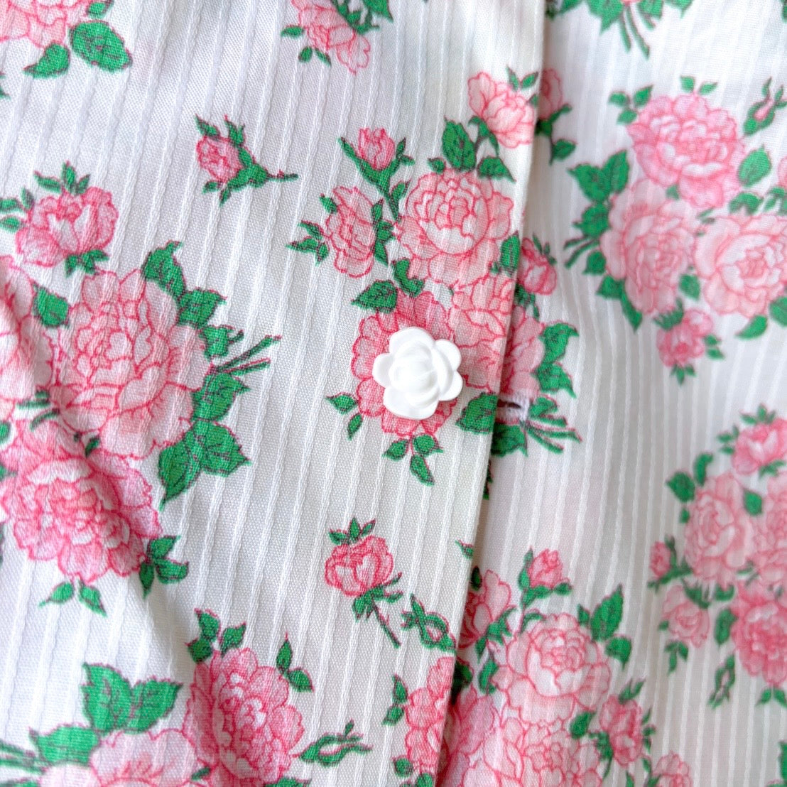 Vintage Floral Cotton Two-Piece Set