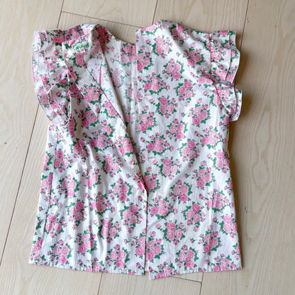 Vintage Floral Cotton Two-Piece Set