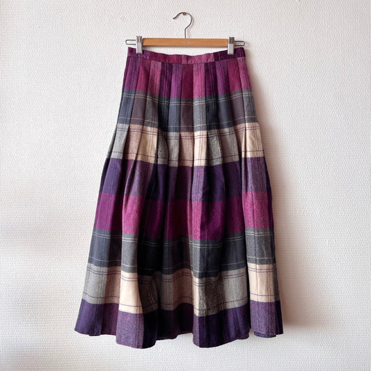 Handmade Wool Pleated Skirt