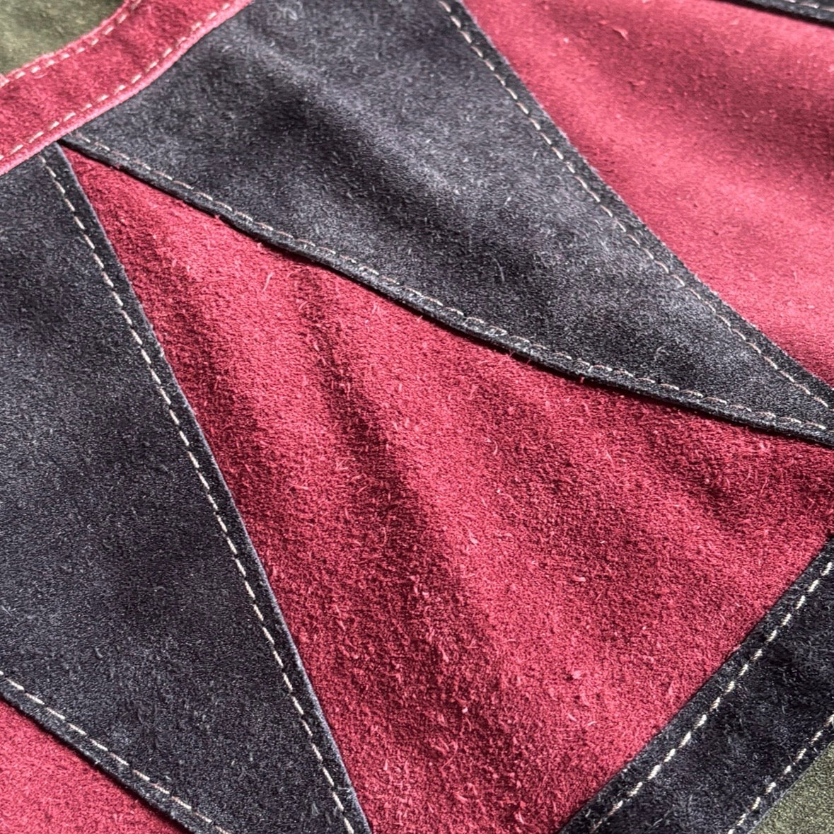 Vintage Friitala Finland Suede Leather Two-Piece Set