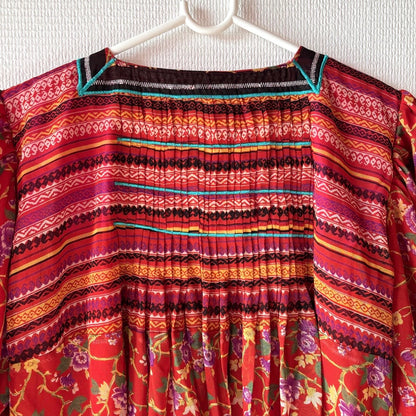 Retro Floral Soft Dress M